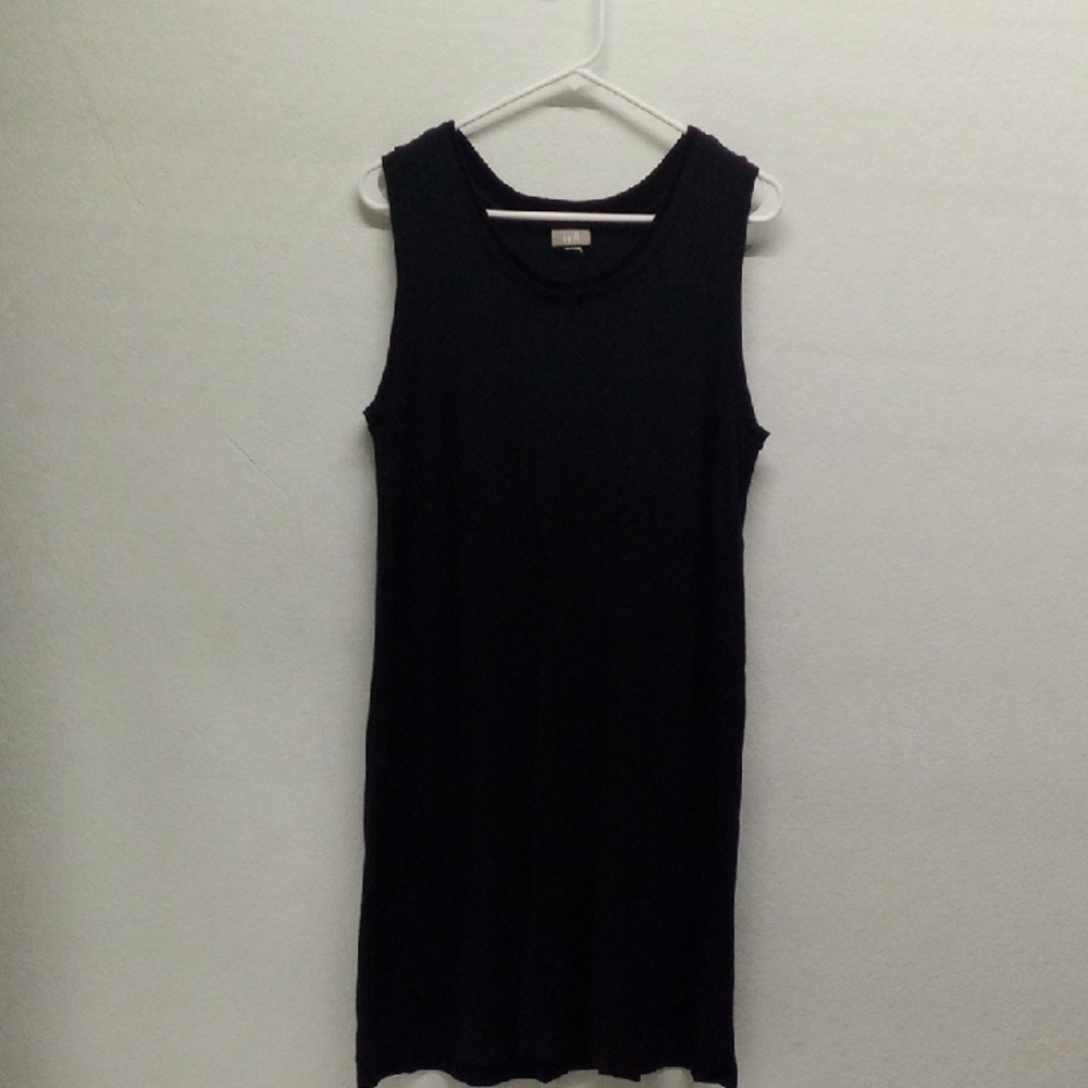 J. Jill Black Sleeveless Midi Dress